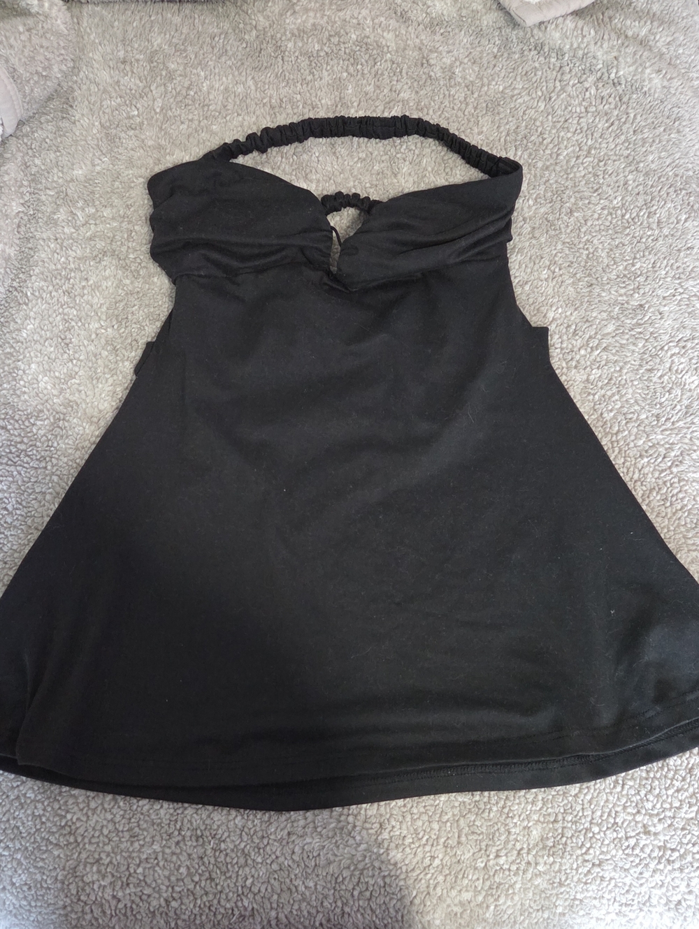 Black Halter Neck Women's Top